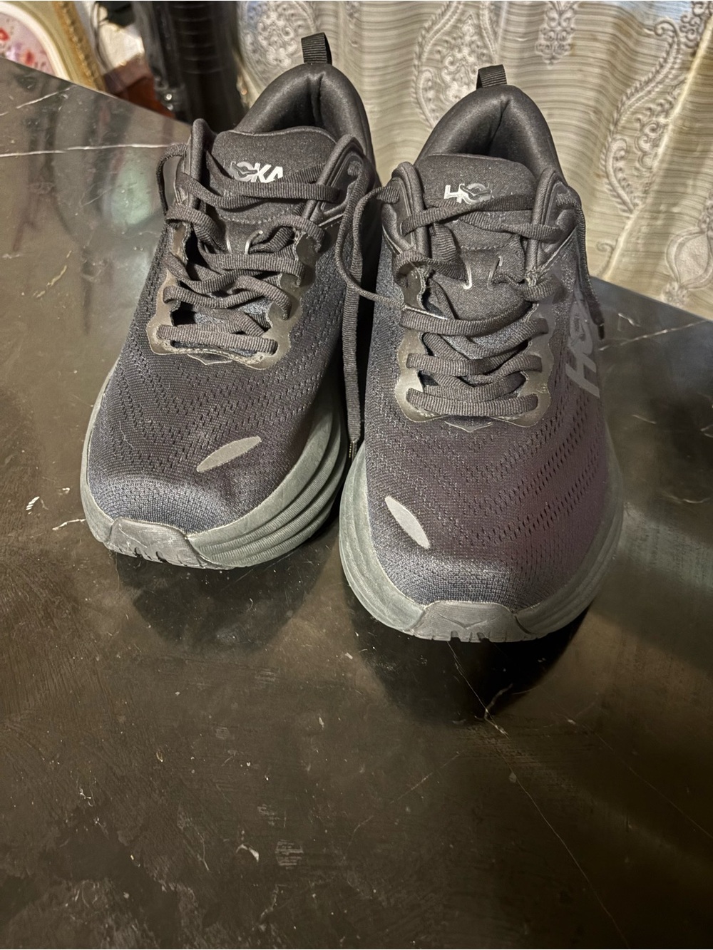 Hoka Bondi 8 Men's Black Athletic Running Shoes- Pre-Owned